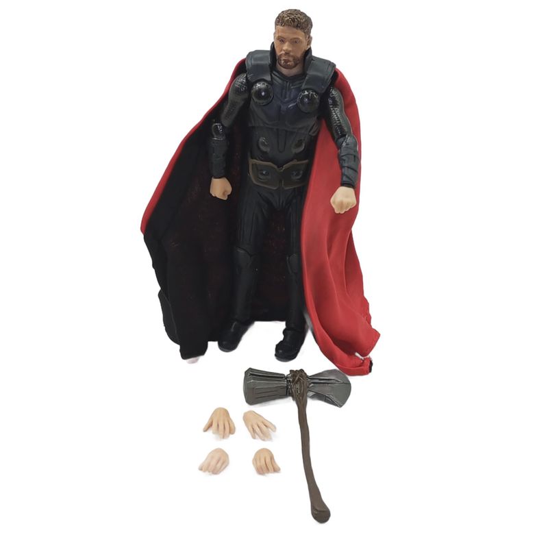 اکشن فیگورمدل thor ارتفاع 15 سانتی‌متر  مجموعه 6 عددی